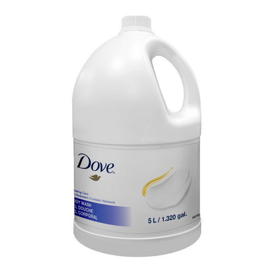 5L Dove Hydrating Care body wash refill, creamy and hydrating, designed for hotel shower wall dispensers