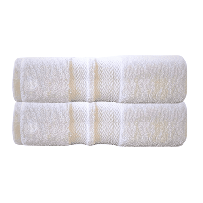 White 100% cotton towels wholesale Hand Towel side view
