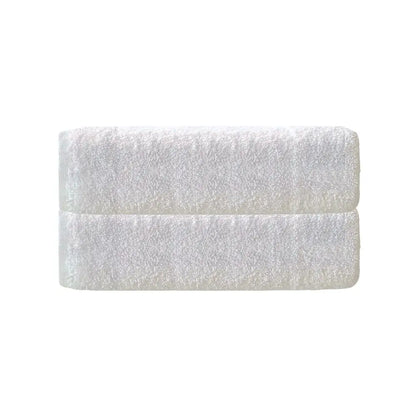 Folded basic full terry bath towel made of soft, absorbent cotton, ideal for luxury hospitality, spa, or everyday bathroom use.- Front View