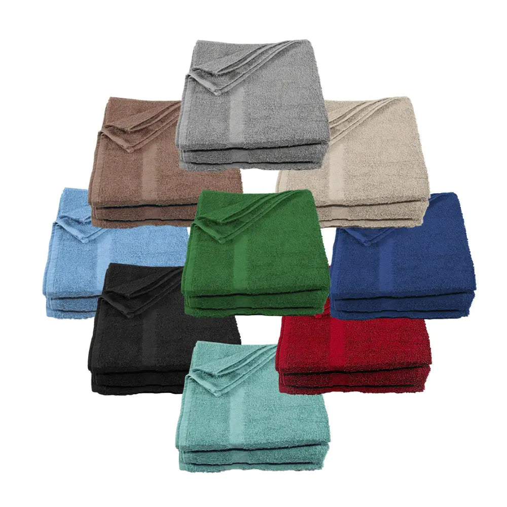 High-Quality Colored Spa & Hotel Bath Towels (26x52'') (48pcs/Per Box)