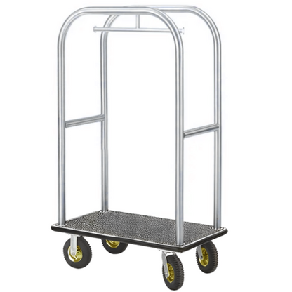 Deluxe Luggage Cart, Brushed Stainless Steel - Measurements