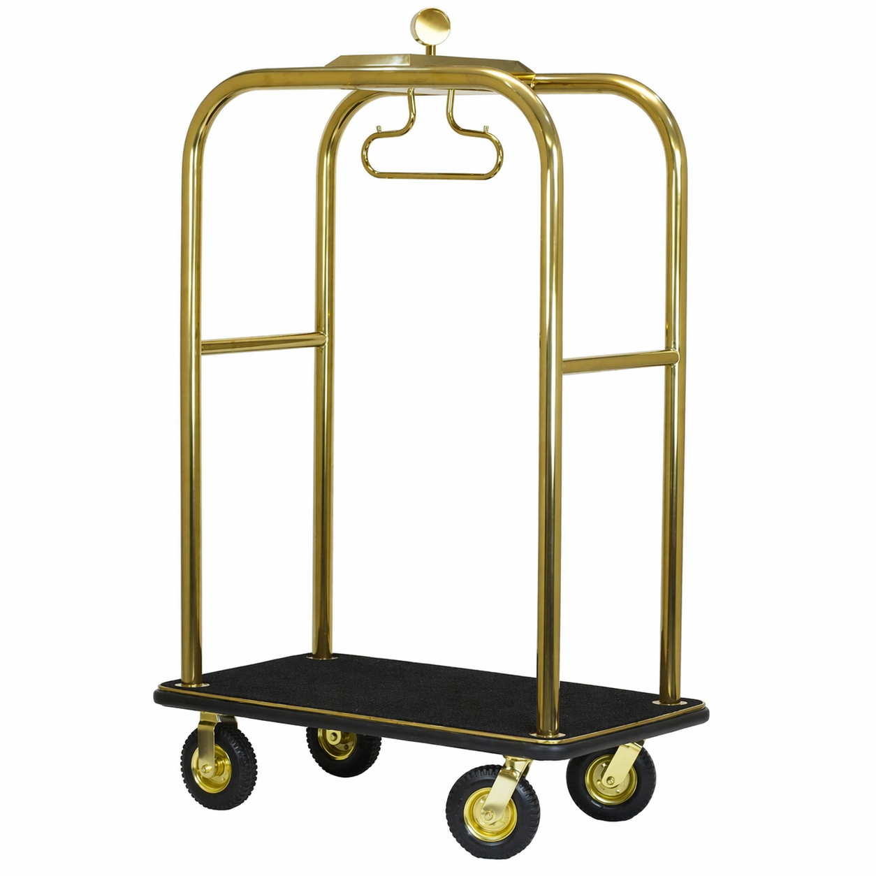 Wholesale hotel cart, heavy duty housekeeping trolley with storage for linens and cleaning operations