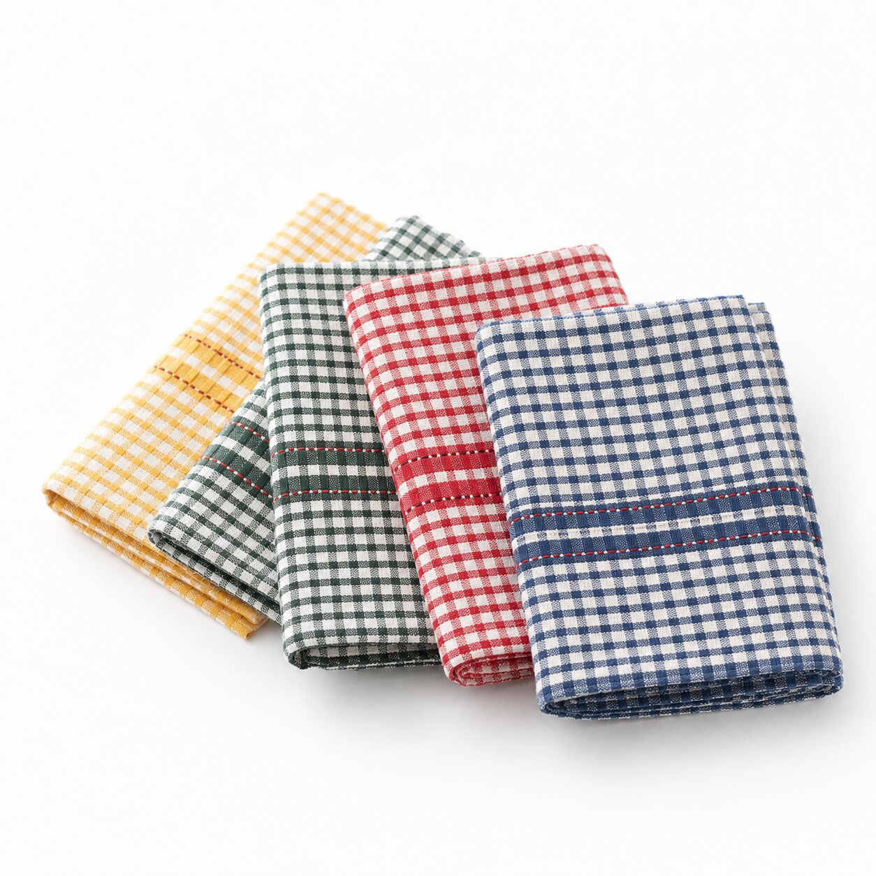 12-Piece Assorted Checkered Kitchen Towel Pack – Commercial Cotton Blend for Hotels, Restaurants & Airbnbs