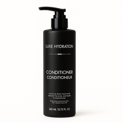Luxe conditioner 360ml for hotel and resort use. Silky, hydrating formula for guest hair care. Available in bulk for amenities