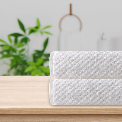 jacquard towels Cotton towels white with border design for wholesale Ultra Absorbent Luxury Bath Towel - A Spa Experience Every Day