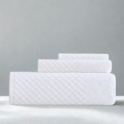 Cotton towel lineup, bath and face linens for hotels, spas, and commercial environments