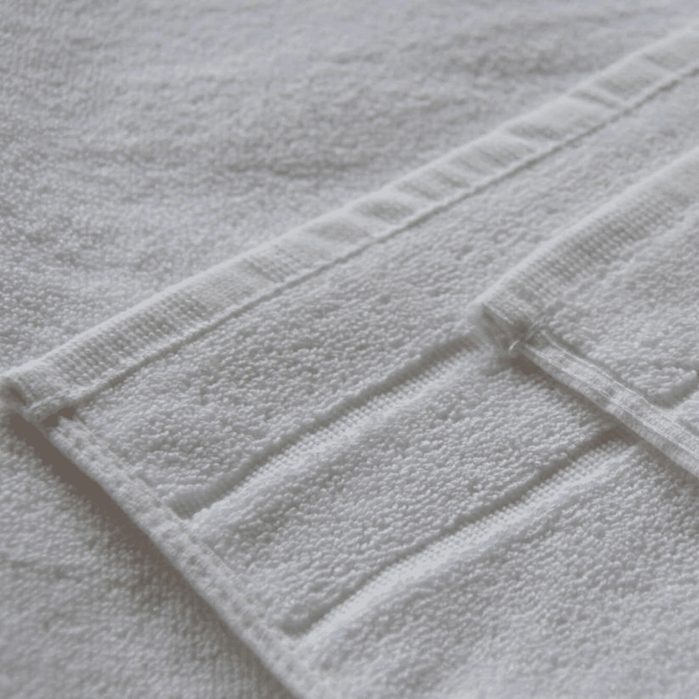 White cotton towels for commercial use Hand Towel texture view.