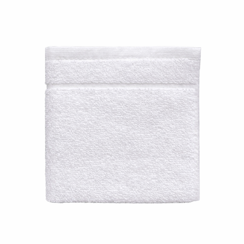 Commercial-grade washcloths with a refined double jacquard stripe, built for durability and frequent hospitality laundering