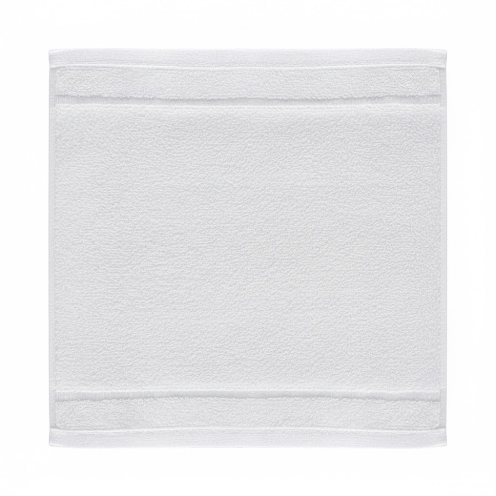 Cotton washcloths designed for commercial use, featuring a dense weave that traps dirt effectively while remaining gentle on skin