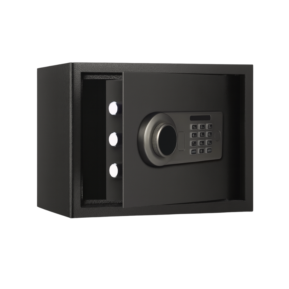 Heavy-duty hotel electronic key lock safe box, designed for hospitality use and reliable theft protection