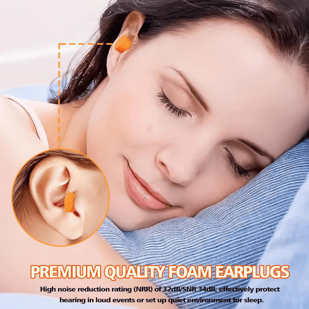 HEITOY - Foam ear plugs Noise Cancelling Ear Plugs - Sleeping Use