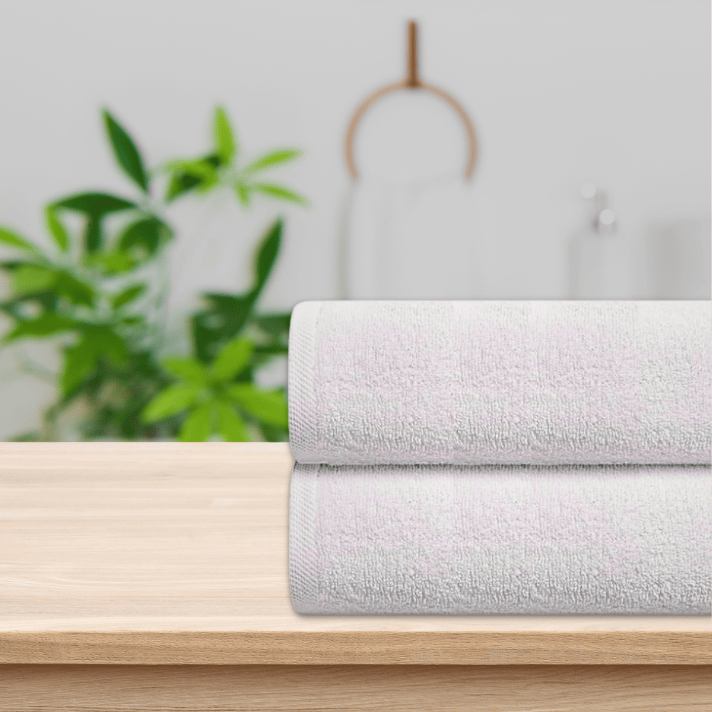 White cotton towels with border design for hotels Supreme Hotel Bath Sheet