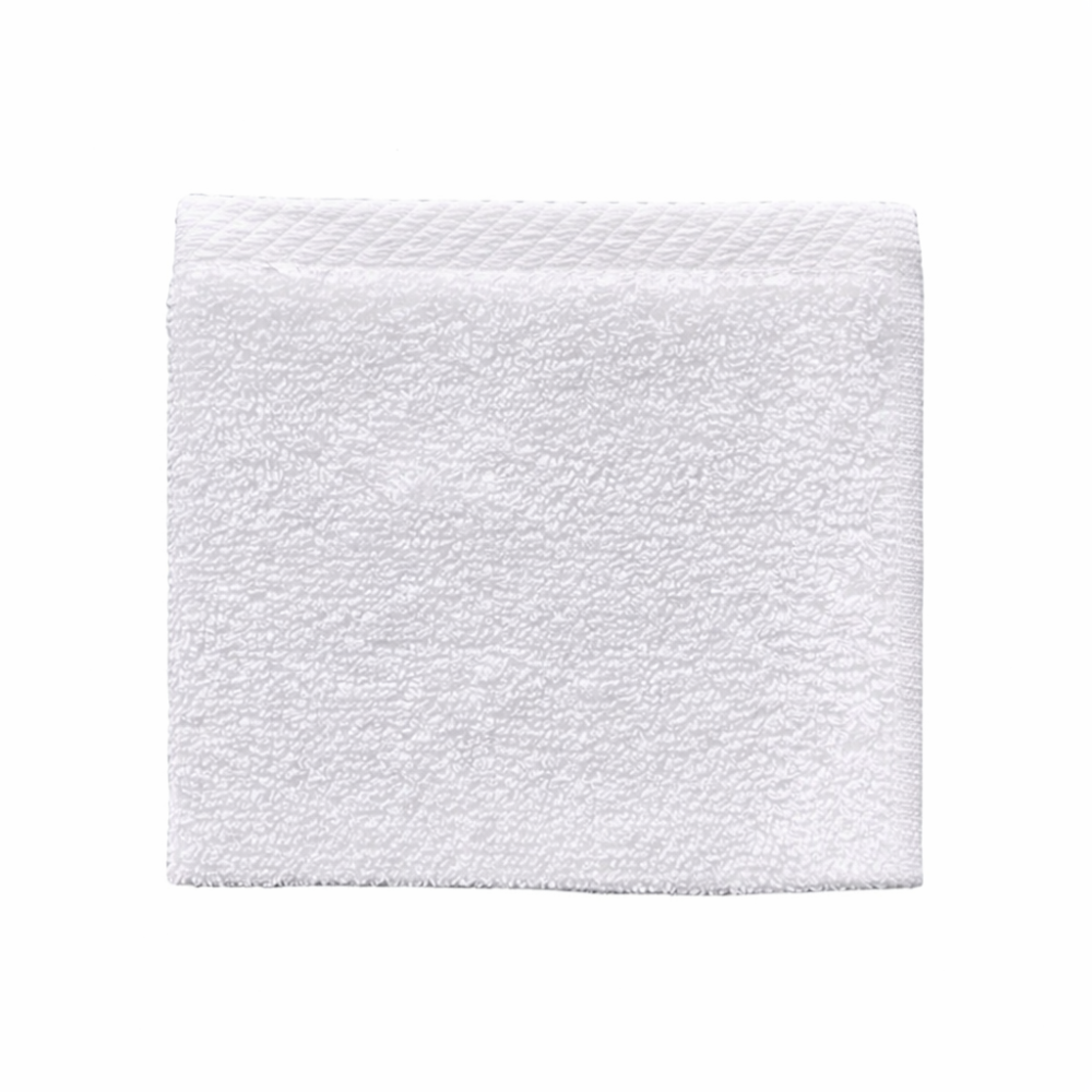 Commercial-grade washcloths with a plush, lint-free surface built for frequent laundering in hotel environments