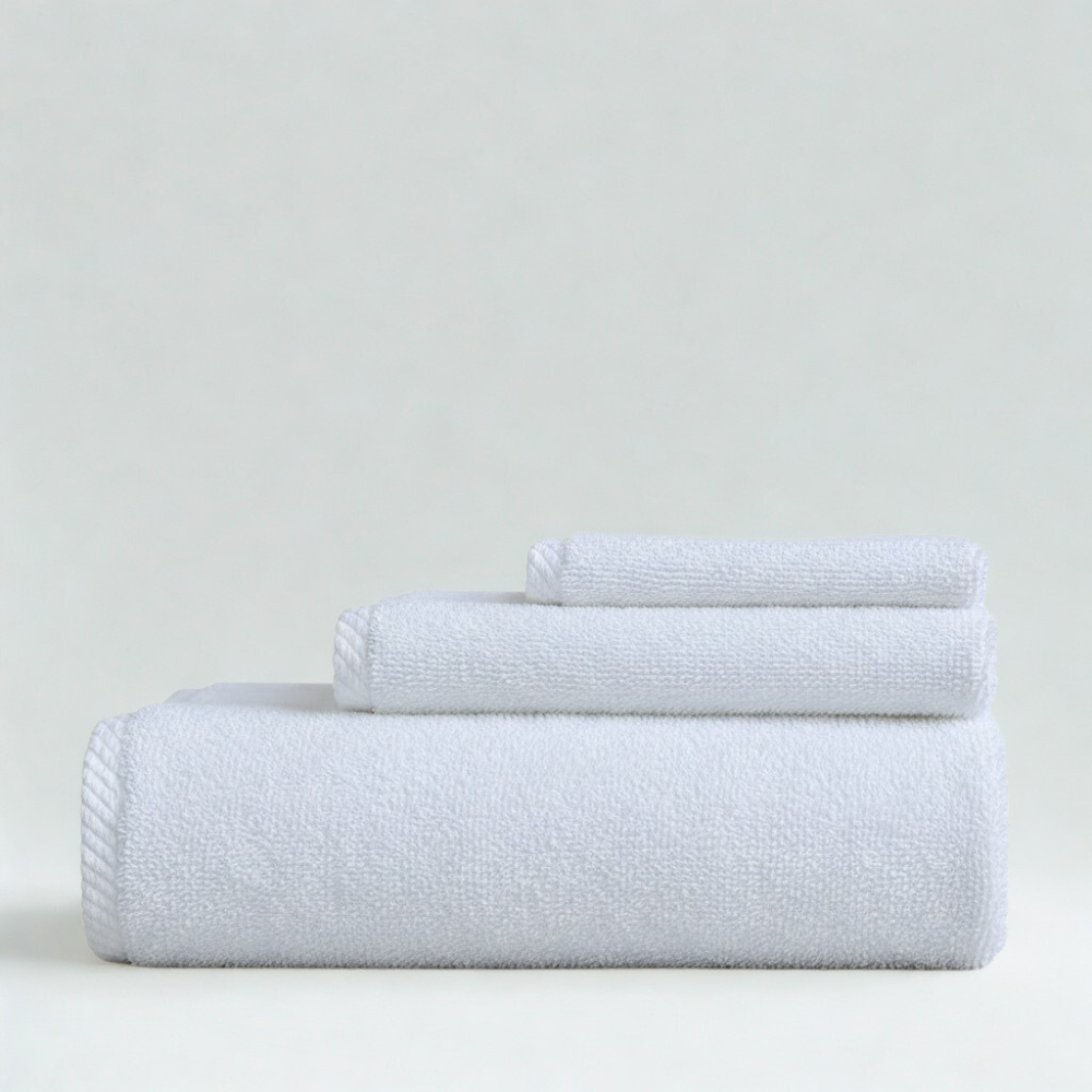 Washroom towel bundle, cotton bath and hand linens for hotels and commercial operations