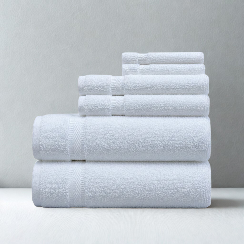 Hotel bath fabric bundle, cotton towels for guest bathrooms and hospitality bulk supply