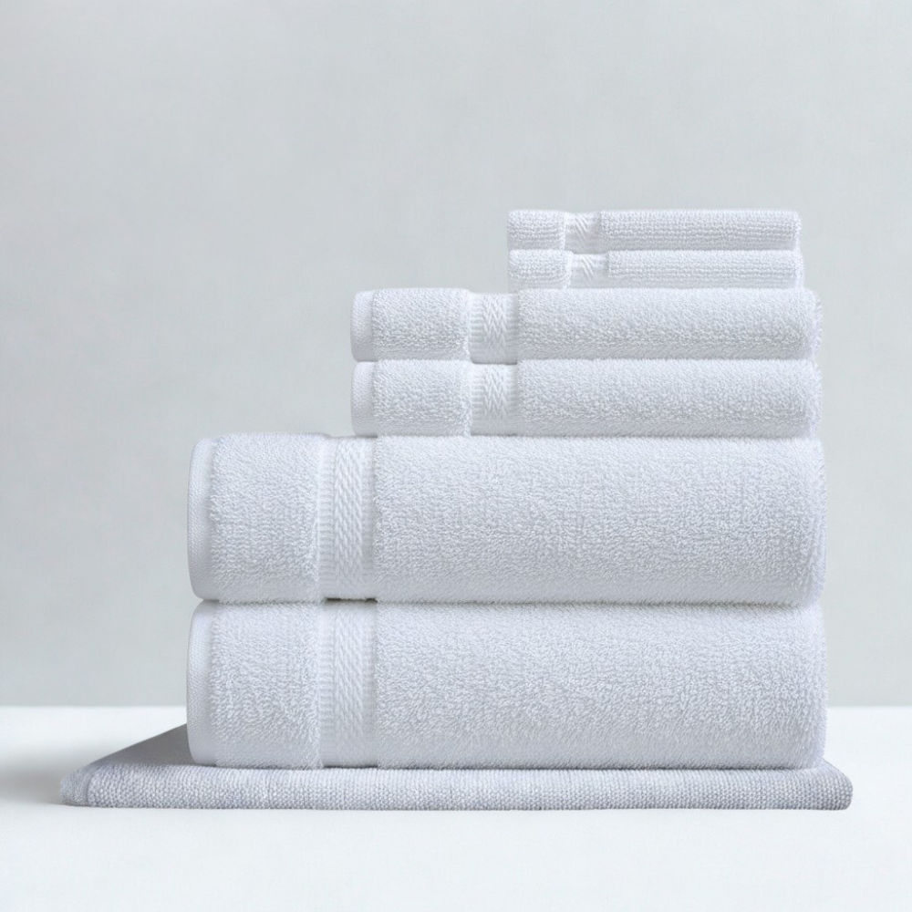 Guest towel linen combo, soft cotton bath towels for hotels and accommodation use