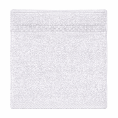 Cotton-blend washcloths designed for commercial use, offering quick drying, durability, and consistent daily performance