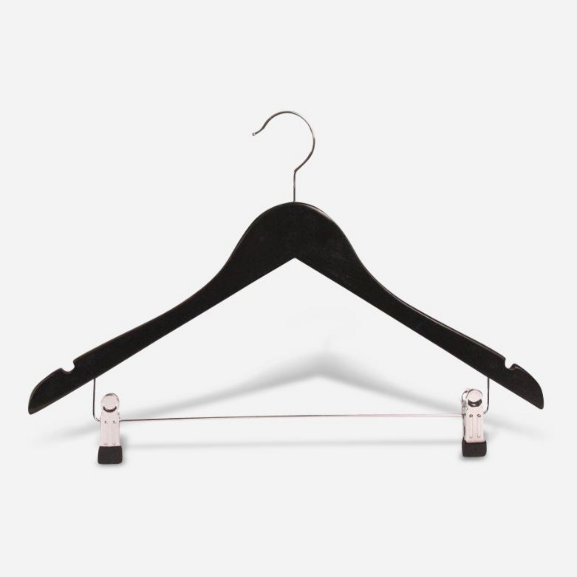 Clothing hanger, sturdy design for keeping garments neat and wrinkle free in closets