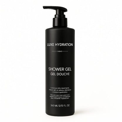 Premium shower gel 360ml for hotel amenities and Airbnb use. Provides a refreshing cleanse with a luxury scent and silky texture.