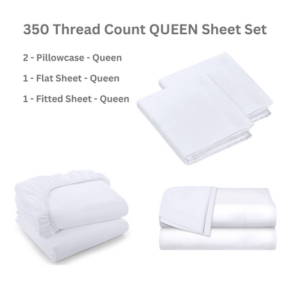 Deluxe 350 Thread Count Sheet Sets (Multiple Sizes)