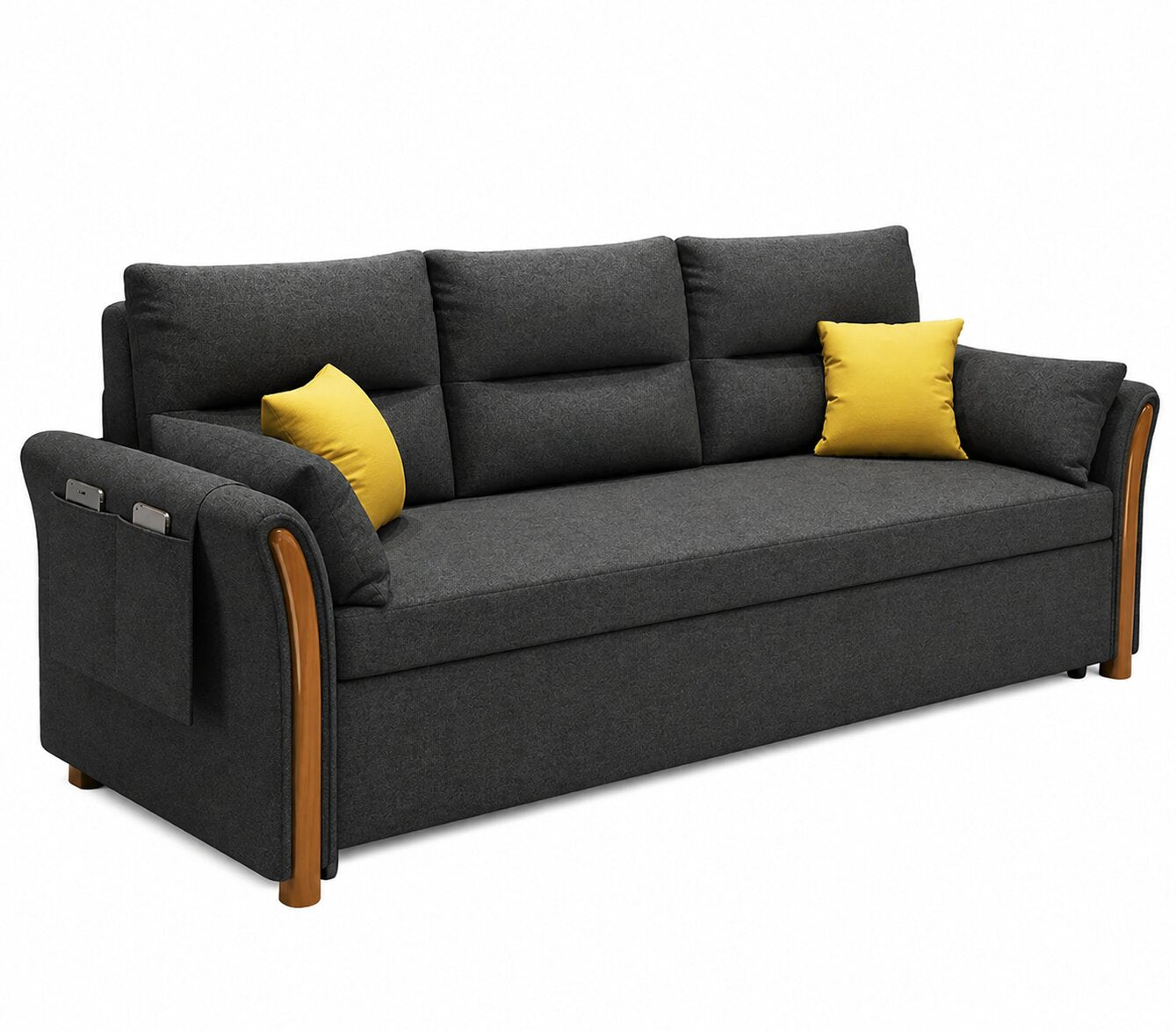 Modern Convertible Folding Sofa Bed with Storage