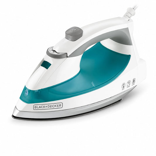 BLACK+DECKER steam iron with adjustable temperature controls for hotel housekeeping, guest rooms and commercial hospitality use.