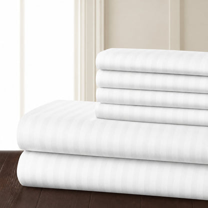 Luxurious Sateen Fitted Bed Sheets 14" deep pocket (350 Thread Count Fabric, 60% Cotton / 40% Polyester (12pcs/Per Case)