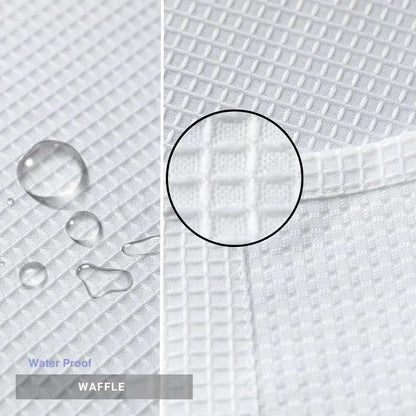 Hookless Chrome Shower Curtain With Window – Hotel-Grade, Snap-On Liner