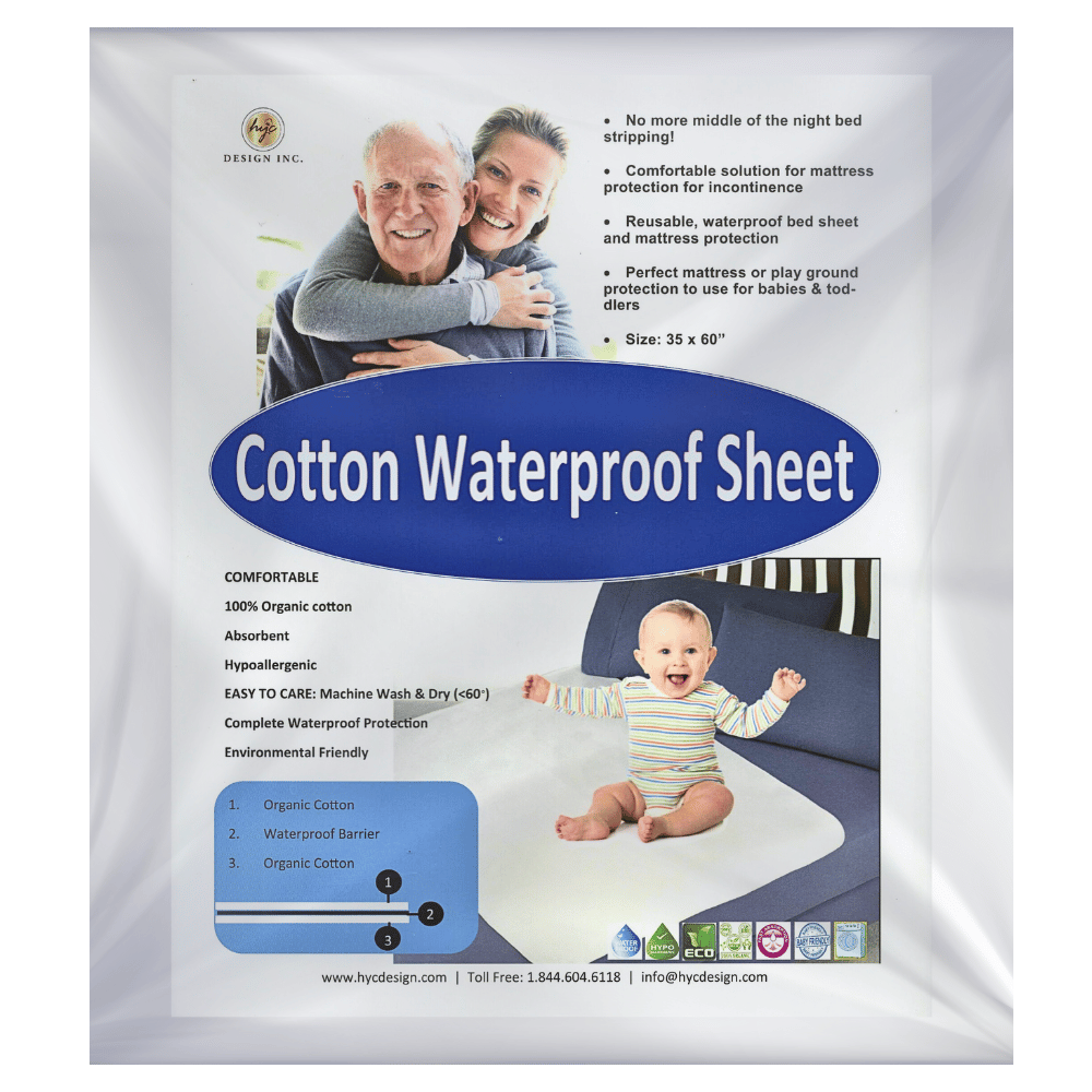 Cotton Waterproof Sheet Bed Protector - Front view