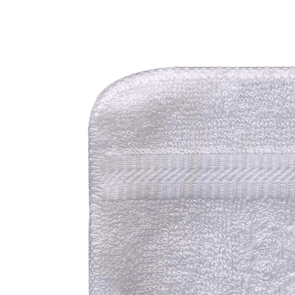 White cotton towels wholesale for hotel chains HH Series - Washcloth- texture dobby border towels