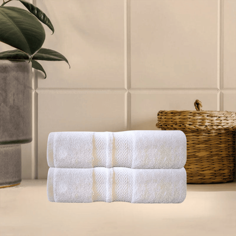 White 100% cotton hotel towels wholesale BWG Series - Hand Towel different view