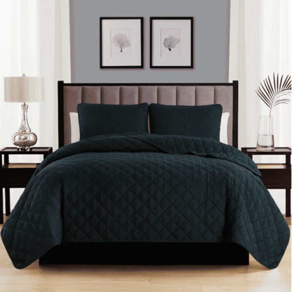 3 piece quilt set - Navy