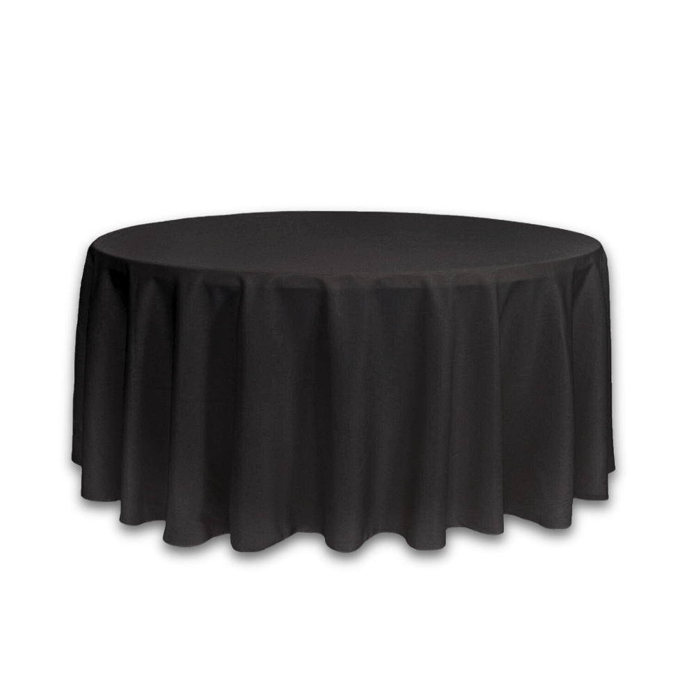 Chassic Elegant plain black tablecloth, Wrinkle and Stain Resistant Washable Floral tablecloth, Round table cloth, Banquet, Parties, Dinner, Restaurant, Wedding tablecloth