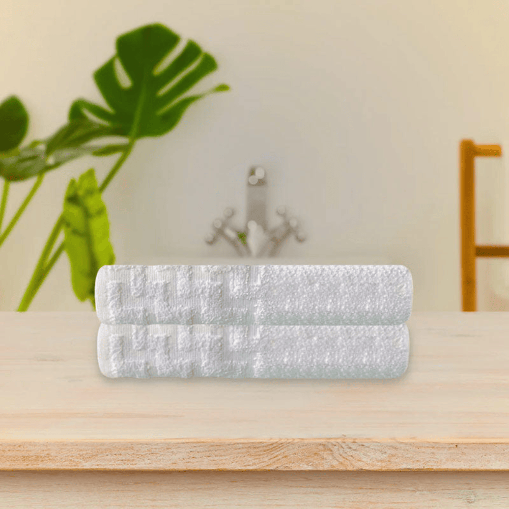 100% cotton white towels for hotels BWS Series - Hand Towel different view