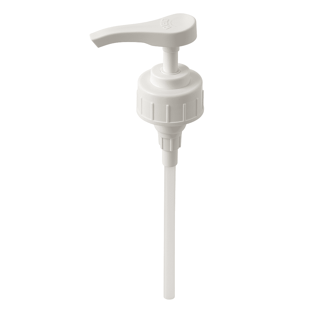 Durable 13-inch bottle pump for hotel toiletry programs, reduces product waste and ensures professional presentation