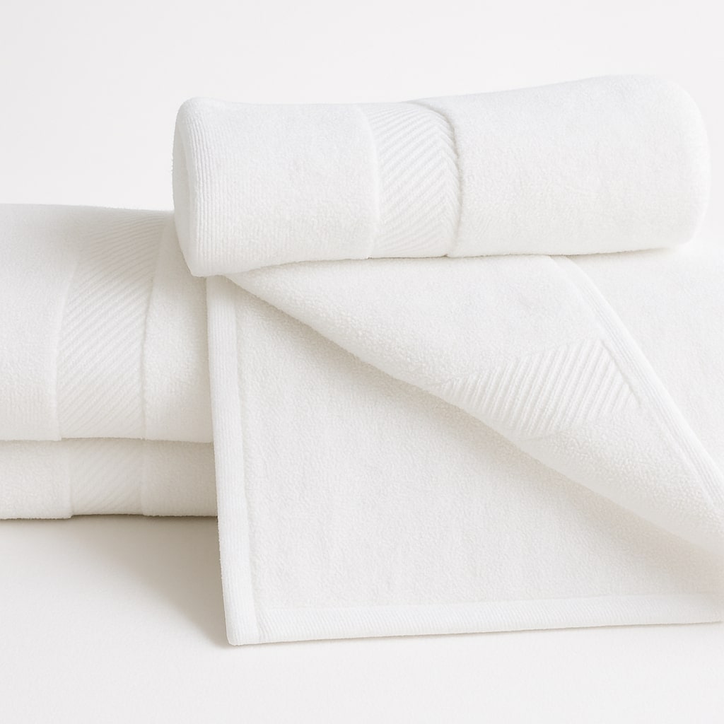Cotton bath towel combo, soft linens for hotels, Airbnb, and guest room use