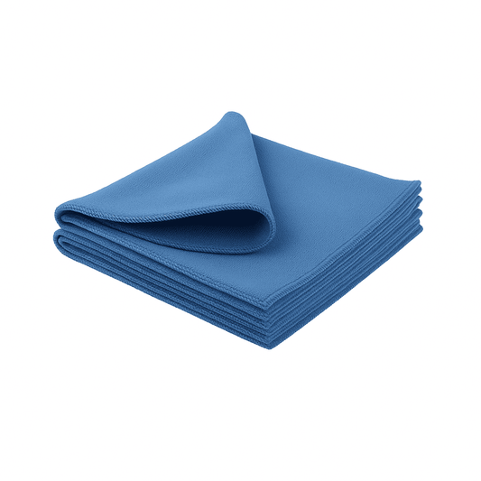 Hotel-grade microfiber cleaning cloth 14×14, 300 GSM, designed for efficient housekeeping and surface maintenance