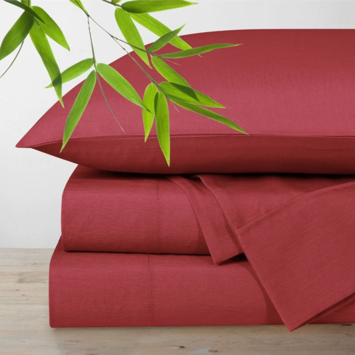 Polyester Bamboo Blend Sheet Set 4 Piece (12pcs/Per Box) - Multiple Colours Available