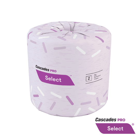 Balanced Softness and Strength: Select Toilet Paper Ensures a Reliable and Comfortable Experience - (48 rolls per case) - shop now at Canadian Hotel Supplies