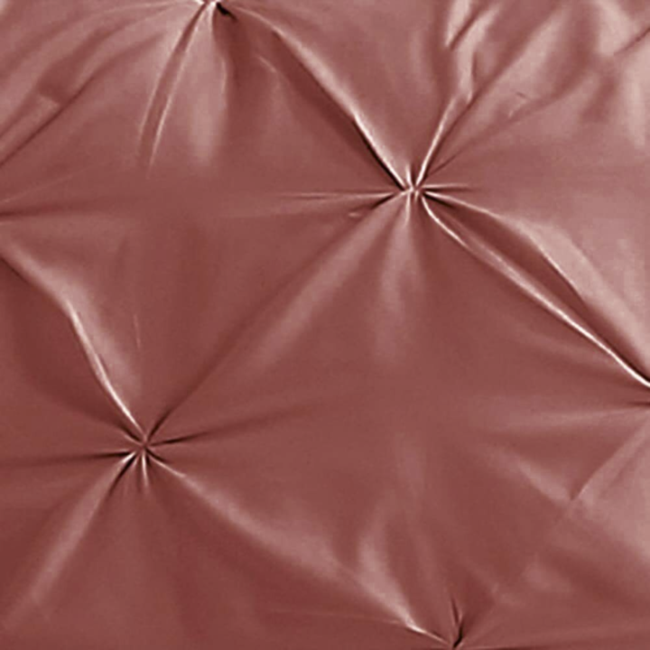 Pintuck Comforter Set 3 Pieces - Coral - Close up