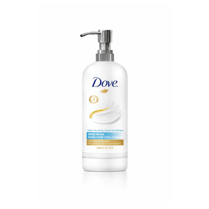240 mL Dove Daily Moisture body wash, gentle cleansing available in bulk for resorts, inns, and hotels.