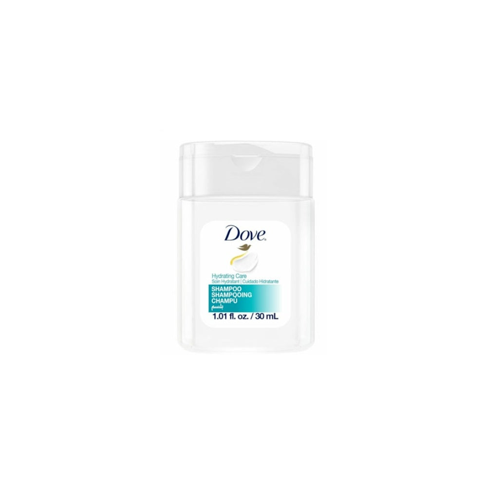Dove shampoo 30ml hotel amenity, bulk wholesale, gentle formula for guest bathrooms and hospitality use