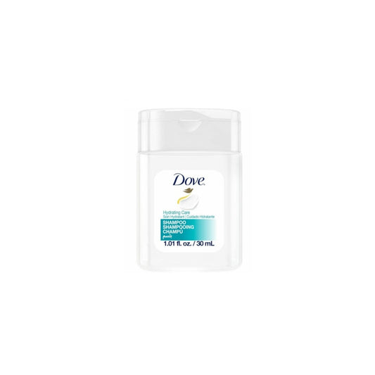Dove shampoo 30ml hotel amenity, bulk wholesale, gentle formula for guest bathrooms and hospitality use