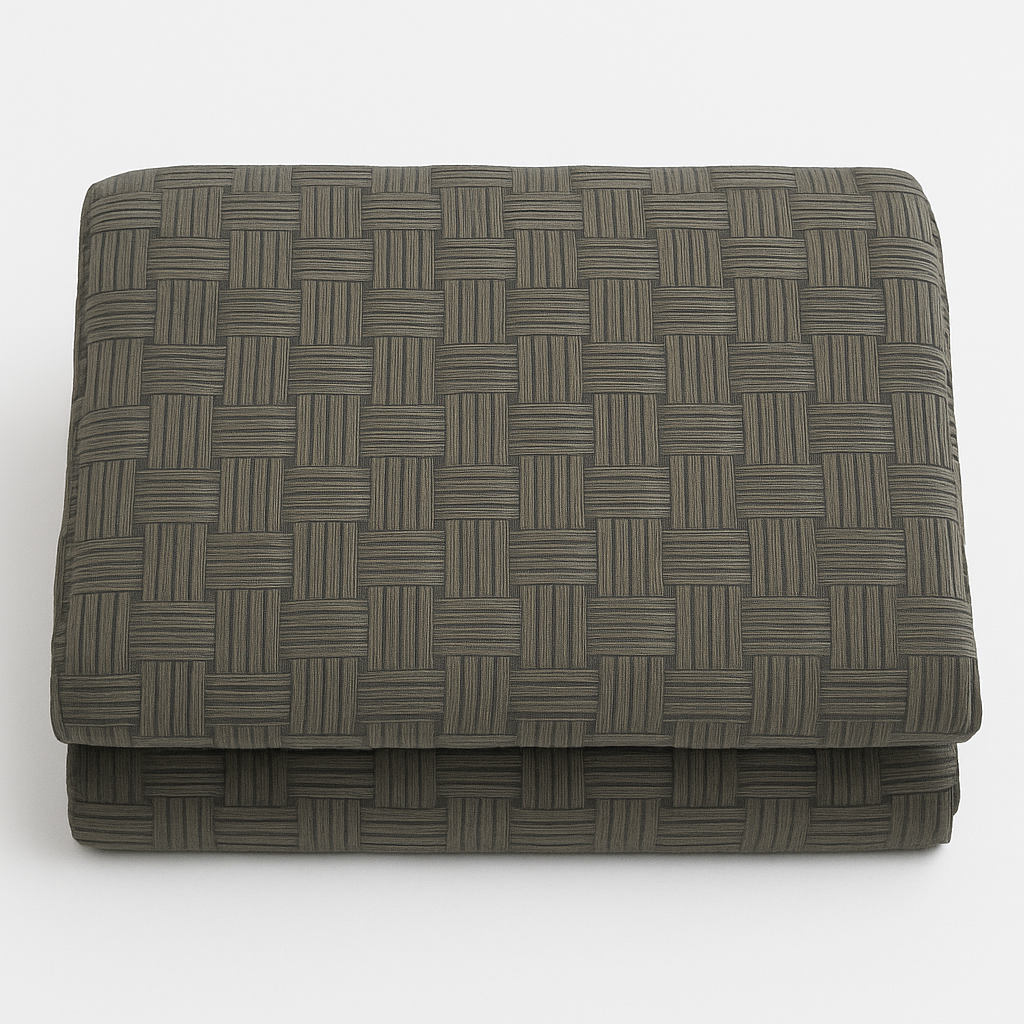 Luxury Grey Duvet Cover Set 3D Weave Texture with Zipper Closure