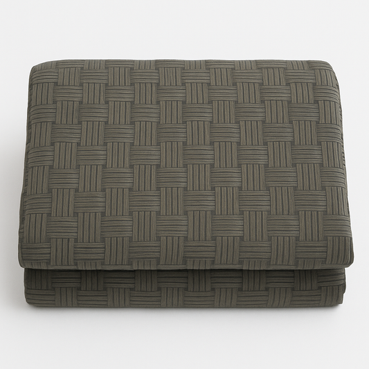Luxury Grey Duvet Cover Set 3D Weave Texture with Zipper Closure
