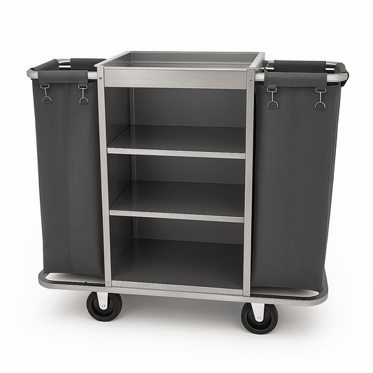Housekeeping Cart – Single & Double Bags | Hotel Linen & Cleaning Trolley