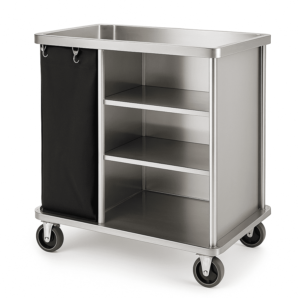 Housekeeping Cart – Single & Double Bags | Hotel Linen & Cleaning Trolley