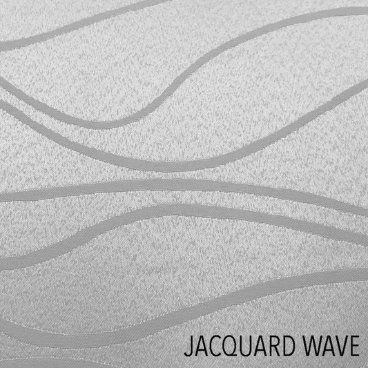 Decorative jacquard top sheet with wave design for upscale hotel and guest room bedding