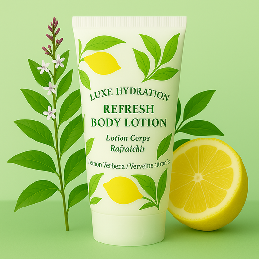 30ml lemon verbena body lotion for hotel amenities, with a clean herbal scent and light hydration for guest comfort