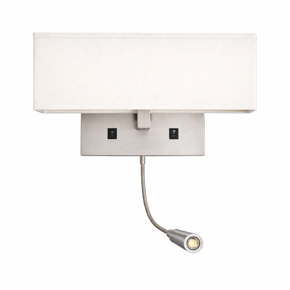 Modern Bedside Wall Lamp with Integrated Reading Light
